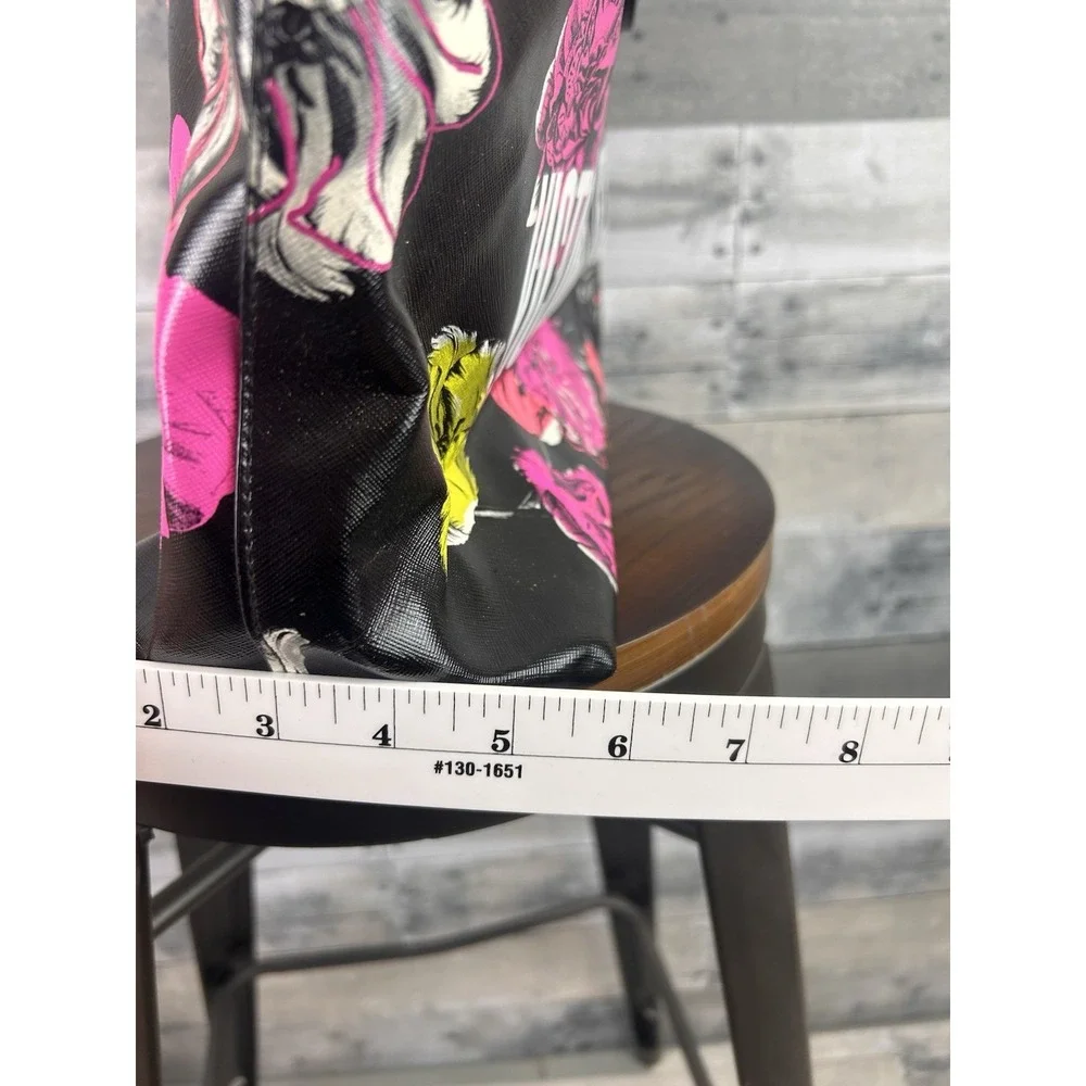 Victorias Secret Black Wild Flower Tote